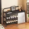 Zapatero plegable para entrada de casa, multicapa, sin necesidad de instalación, zapatero simple, estante para zapatos ahorrador de espacio para sala de estar