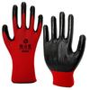 Guantes de Protección Laboral Protectores Transpirables Antideslizantes de Nitrilo Resistentes al Desgaste con Pantalla Táctil y Guantes de Trabajo Multiusos