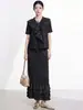 Conjunto plisado único, hermoso e impresionante para mujer de alta gama, un conjunto completo de dos piezas que consta de un cárdigan y una falda