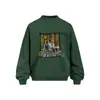 Moletom com Capuz Estampa de Personagem Rock Rap Guitarra Solto Gola Redonda Masculino Tendência de Rua Europeia Americana Primavera Outono Pulôver Roupa Esportiva