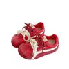 Zapatillas de Entrenamiento Planeta Melocotón Dulce Rojas para Mujer 2025 Nuevas de Verano Transpirables Suela Fina Zapatillas Casual Retro Zapatos Blancos