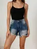Comércio Exterior Europeu e Americano Transfronteiriço Jeans Rasgado com Franjas Casual Estilo Europeu e Americano Shorts Jeans Jeans Feminino