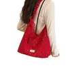 Bolso Cruzado Fresco y Sencillo Estilo Primavera, Bolso de Hombro Plegado Floral de Gran Capacidad para Mujer, Bolso Tote Estilo Coreano Estilo Perezoso