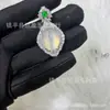 Atacado Pingente de Jade Verde Calcedônia Tipo Gelo Gota d'Água Ágata de Gelo Branca Novo Estilo Chinês Colar de Jade Feminino Joia Pingente de Jade