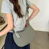 Bolsa Coreana Ins Estilo Chica Suave para Mujer, Bolso Simple de Color Sólido Tipo Dumpling, Bolso Cruzado Estilo Vintage Harajuku Japonés para Niñas y Estudiantes