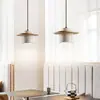 Lámpara de araña para mesita de noche de dormitorio, estilo Wabi-Sabi japonés de travertino amarillo, lámparas estilo crema retro de mediados de siglo para restaurante, bar, casa de huéspedes