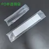Fábrica en stock Bolsa larga translúcida de bolsillo plano PO bolsa autoadhesiva Bolsa de embalaje de plástico de baja presión PO bolsa de película interior para caja de cartón