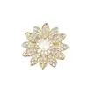 Broche de Flor de Pérola com Diamantes Completo Vintage, Acessório de Vestido Luxuoso e Elegante, Broche Decorativo Feminino em Estoque para Atacado do Fabricante
