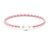 Cordón de Cuentas Plateado Cordón de Cuero PU Pulsera Trenzada Multicolor Cuerda Colorida Dije DIY Cadena Básica de Eslabones