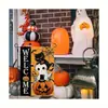 Bandera de Jardín de Calabaza de Halloween Más Vendida Transfronteriza Poliéster de un Solo Lado Impreso Decoración Festiva para Patio Exterior
