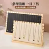 Soporte de Exhibición Cuadrado de Bambú y Madera Empalmada en Stock, Colgador de Joyería sin Pintar, Accesorios de Exhibición para Tienda de Joyería y Transmisiones en Vivo