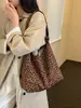 Bolso Grande de Moda con Estampado de Leopardo para Mujer, Nuevo Bolso Tote Casual de Gran Capacidad para el Trabajo, Bolso de Hombro de Lona, Moderno