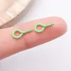 Uñas Ojo de Oveja Pintadas de Metal, Uñas Cuerno de Oveja Pintadas con Spray de Colores, Tornillos de Colores, Piezas de Accesorios para Manualidades, Colgantes para Llaveros