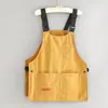 Delantal Reversible para Uso en Cocina, Delantal de Cintura Resistente al Agua para Adultos, Adecuado para Comer y Trabajar, Ropa de Trabajo Ajustable con Logo Impreso