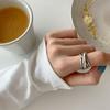 Anillo de Cruz Grueso Multicapa Antiguo Vintage de Plata Esterlina 925 Anillo Anular Anillo de Cola Anillo Simple Versátil para Hombres y Mujeres