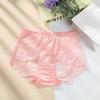 Encaje para mujer de talle medio sin costuras ultradelgado levanta glúteos talla extra gordo mm200 kg caliente hueco sexy triángulo malla