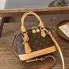 Bolso Concha Nuevo Estilo 2024 Bolso Pequeño Cruzado Portátil Estampado de Alta Gama Bolso Combinable Popular de Este Año para Mujer