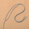 Collar colgante de jade de ágata fina y simple con cordón tejido a mano con hebilla de seguridad de jade para hombres y mujeres con cabestro de cuerda