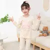 Pantalón largo de algodón para niño de otoño Pijama infantil Ropa de estar para niña pequeña Conjunto de ropa interior térmica para bebé Ropa para niño pequeño