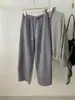 Pantalones de corte holgado, cubren las caderas, adelgazantes, de cintura alta, con cordón, pierna curva para mujer, Otoño/Invierno 2026, engrosados, fluidos, holgados, versátiles, pantalones casuales