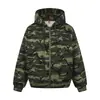 Sudadera cárdigan con capucha de camuflaje para hombre, estilo casual europeo y americano, tejido gofrado, estampado de camuflaje, chaqueta con cremallera, ropa deportiva, adecuada para primavera y otoño