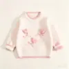 Suéter de terciopelo coreano para niñas, estilo de dibujos animados, nueva moda de otoño e invierno, top lindo y cálido para niños, suéter de bebé niña