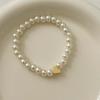 Pulsera Love para Mujer Diseño Pulsera de Alta Gama Lujo Ligero Exquisita Novia Moda Ins Natural Versátil Pulsera de Perlas