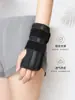 Imobilizador de pulso, tala de suporte de pulso para uso doméstico, protetor de pulso, pulseira de pulso removível com duas placas de alumínio