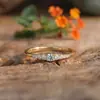 Anillo apilable de plata pura S925 Art Source, personalizado con incrustaciones de diamantes, anillo de estilo vintage Ins moderno y elegante, versátil para mujer