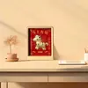 Oro Puro 999 Trae Riqueza Instantánea Exhibidor Nuevo Estilo Chino Conjunto Regalo de Negocios Marco de Fotos para el Hogar Adorno de Regalo