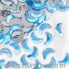 Producto Nuevo Popular Transfronterizo 5*8 Forma de Luna Planos Diamantados Fondo Diamantado Joyería Accesorios Vidrio Arte de Uñas Diamante Al Por Mayor