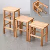 Taburete Cuadrado de Madera Maciza Taburete de Restaurante para snack bar Taburete de Mesa de Comedor Doméstica para Aula Escolar Taburete para Institución de Formación Taburete de Madera Maciza