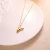 Diseño de estilo europeo y americano sentido del diseño colgante de acero de titanio moda simple collar con letra inglesa colgante regordete no se decolora producto nuevo