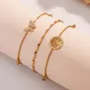 Tobillera Misteriosa y Hermosa Super Hada Completa de Diamantes Borla de Mariposa Circona Círculo Fino Joyería de Acero de Titanio Que Mantiene el Color y No Necesita Quitarse Después de Bañarse