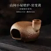 Chimenea de Incienso de Cabaña de Montaña, Bandeja Difusora para Quemar Salvia de Madera Sagrada, Base Cerámica para Aromaterapia, Artículo Decorativo para el Hogar