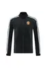 24 Nuevas Chaquetas con Cremallera Abrigos Real Madrid Alemania Manchester United Juventus Arsenal Cortavientos Casual Vestido de Llegada Vestido de Calentamiento