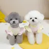 Roupas de Animal de Estimação Gato e Cachorro Estilo Novo Primavera e Verão Algodão Colete Vestido Teddy Bichon 25 Cores Contrastantes Mangas Volantes