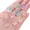 Cuentas acrílicas de 18 mm, cuentas rosas transparentes, pulsera hecha a mano, cadena para teléfono móvil, collar, accesorios, cuentas sueltas