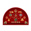 Tapete de Puerta Clásico Chino de Siete Estrellas Tapete para Pies Hogar Sala de Estar Dormitorio Tapete de Puerta Antideslizante Absorbente Alfombra Roja