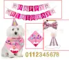 Banner de Feliz Cumpleaños para Perro de Mascota Transfronterizo, Globo, Pajarita, Bufanda Triangular, Set de Toallas para Babas, Listo para la Venta