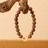 "Não importa pequena fada" pulseira retrô natural de ouro sândalo seda carbono queimado bodhi garra de gato miçanga dourada sensação fria