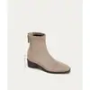 Botas de Moda con Cremallera Trasera Lujo Ligero Cómodas Estilo Viento Nuevo Estilo Hechas a Mano Punta Cuadrada Botas para Mujer Retro Versátiles Gamuza 2026 Negro