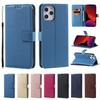 Funda de cuero para teléfono móvil iPhone 12 Pro Note20, color sólido, pequeña funda protectora con soporte para tarjeta de cuero FE