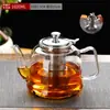 Juego de Tetera de Vidrio al por Mayor para el Hogar Resistente a Altas Temperaturas Engrosado Gran Capacidad Juego de Té Hervidor de Agua Filtro Tetera para Infusión