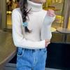 [En Stock] Suéter Infantil 2025 Invierno Nuevo Estilo Todo en Uno Terciopelo Cuello Alto Camiseta Base para Niños y Niñas Heattech