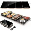 Bandeja calefactora entrelazable, fácil de almacenar, adecuada para exportación transfronteriza, panel aislante combinable libremente, bandeja para mantener la temperatura de la comida caliente en la mesa del comedor del hogar