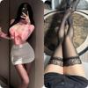 Lencería Sexy, Camisón de Pura Pasión, Falda de Manga Larga para Role-Playing, Uniforme Sexy y Lindo para Discoteca, Conjunto de Pasión Transparente