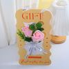 Día del Maestro tarjeta de felicitación portátil Día de San Valentín tarjeta floral hecha a mano enviar bendición cumpleaños Día de San Valentín tarjeta de regalo ramo de rosas