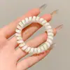 2026 Novo Elástico de Cabelo Fio de Telefone Cor Dopamina, Corda de Cabelo Elástica Alta para Rabo de Cavalo, Acessório de Cabelo Doce Estilo Ins
