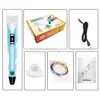 Caneta de impressão 3D transfronteiriça pintura tridimensional 3 caneta graffiti 3d pen brinquedo para crianças estudantes fornecimento direto da fábrica